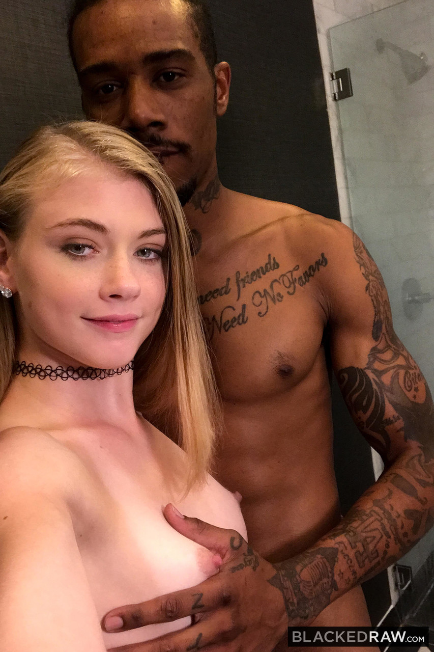 Teen Hannah Hays Feeds Mouth And Pussy With Large Black Dick